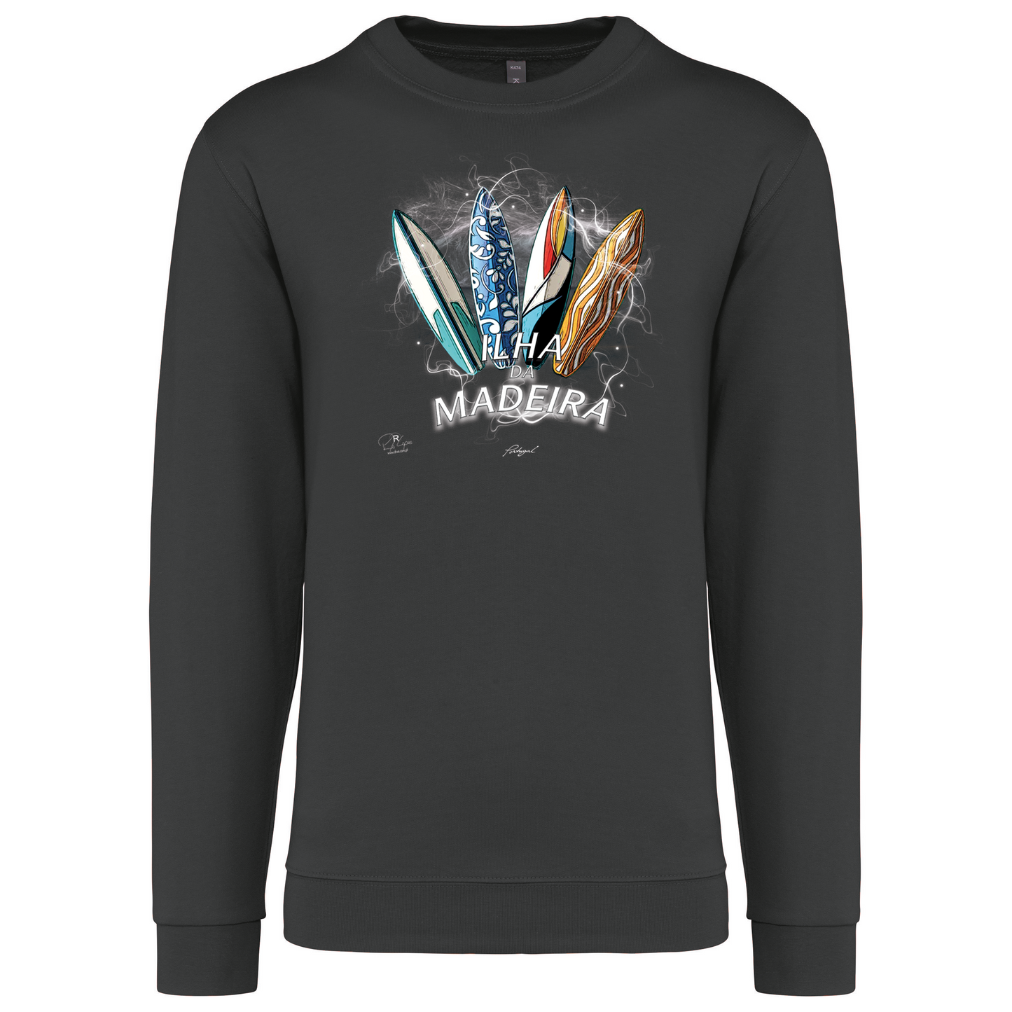 Sweatshirt Kariban sem Capuz Surfboards Ilha da Madeira