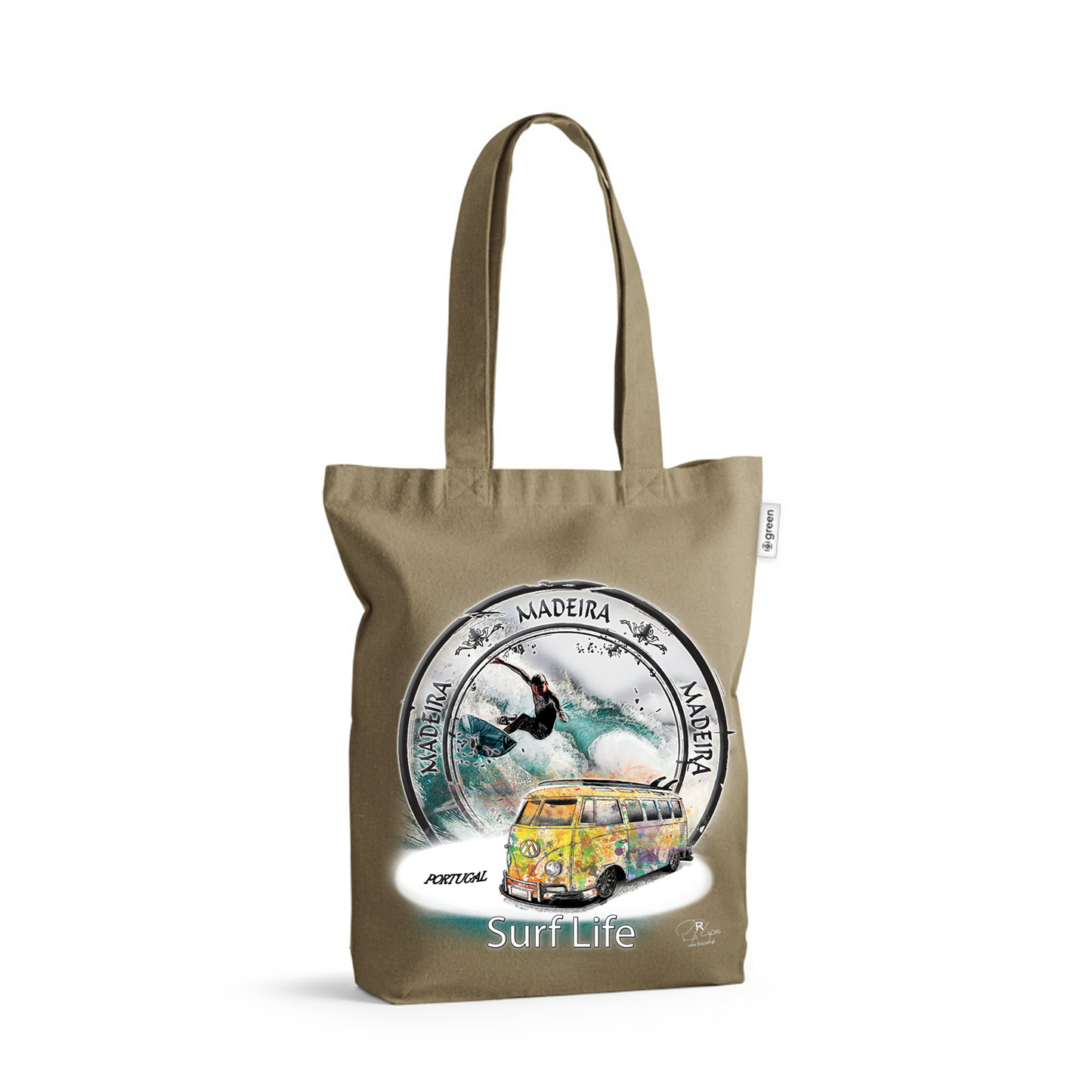 Sacos de Algodão Ecológico 220g Surf Life Ilha da Madeira