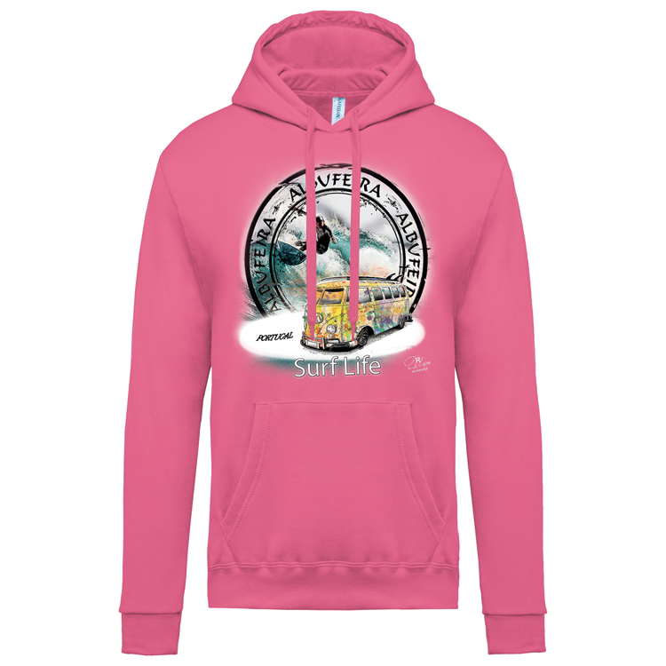 Sweatshirt Kariban com Capuz Surf Life Albufeira