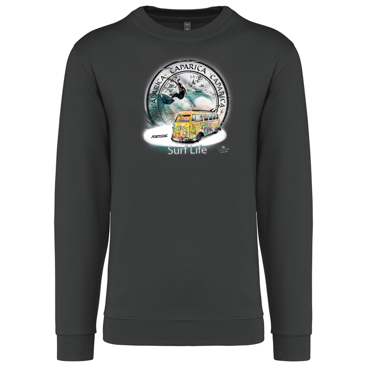Sweatshirt Kariban sem Capuz Surf Life Caparica
