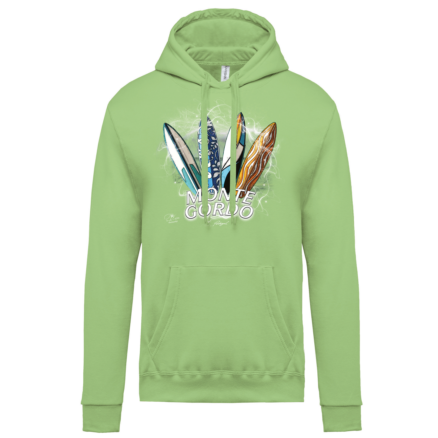Sweatshirt Kariban com Capuz Surfboards Monte Gordo