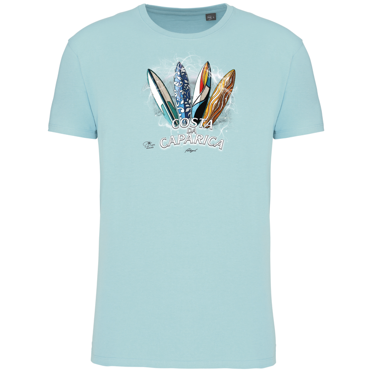 T-Shirt Algodão Biológico Surfboards Costa da Caparica