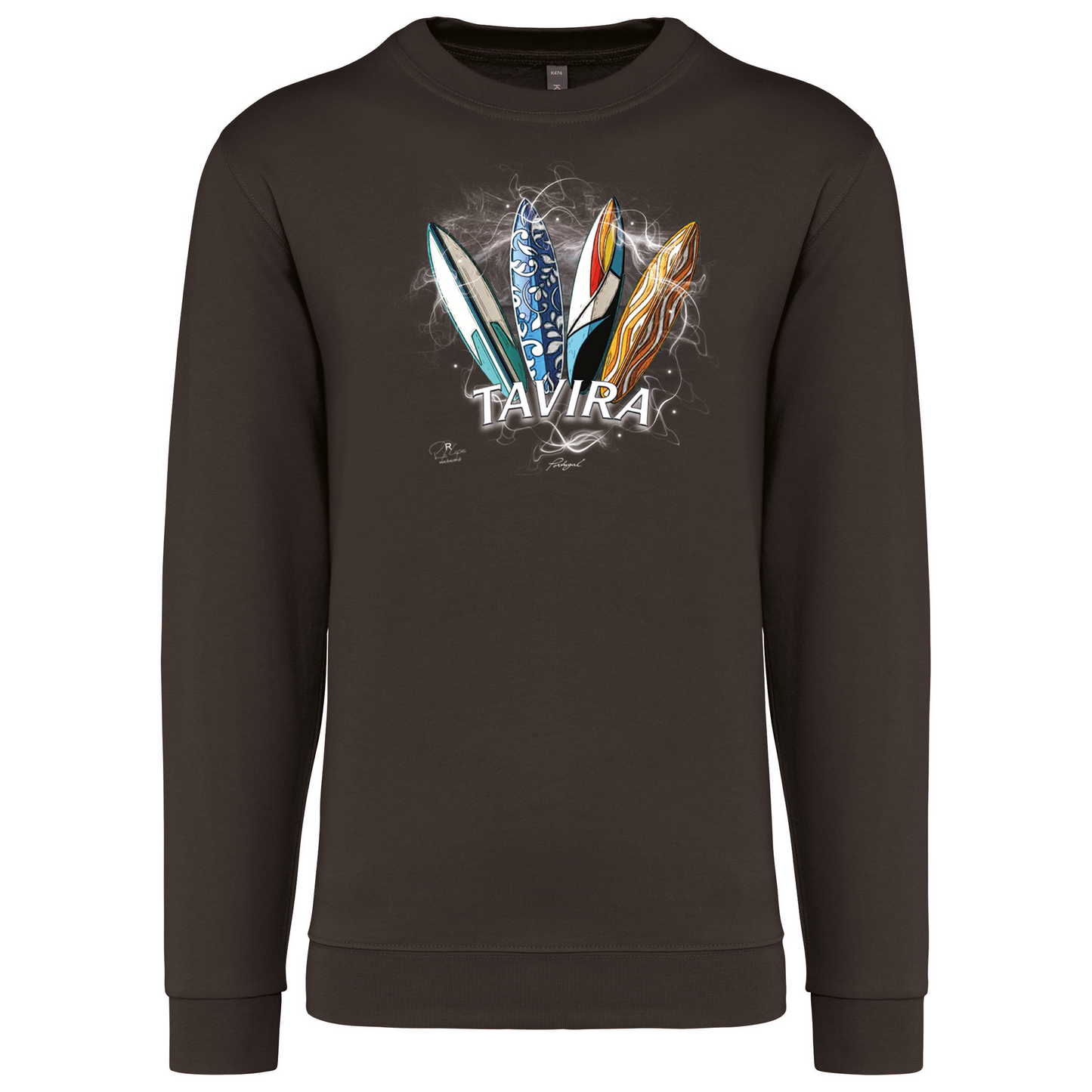 Sweatshirt Kariban sem Capuz Surfboards Tavira