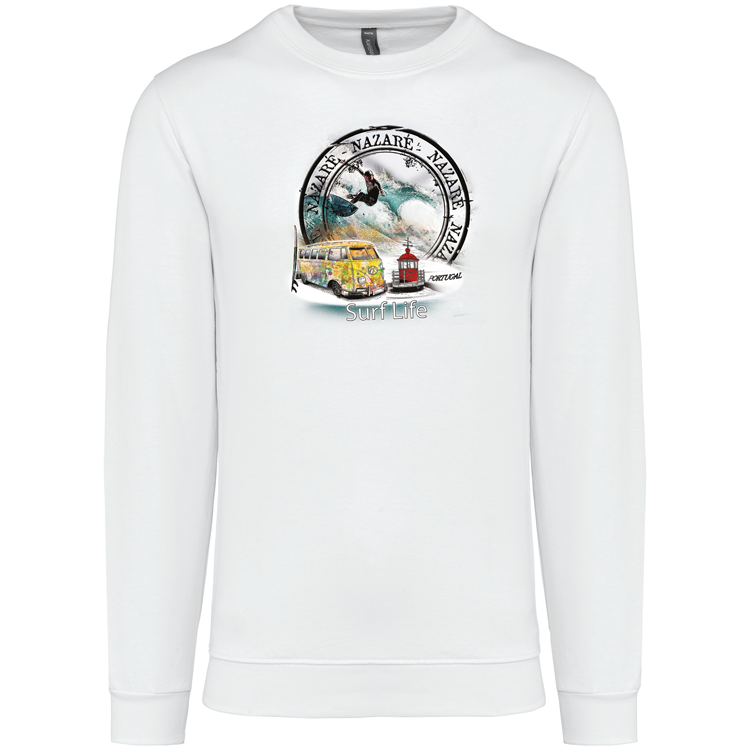 Sweatshirt Kariban sem Capuz Surf Life Nazaré