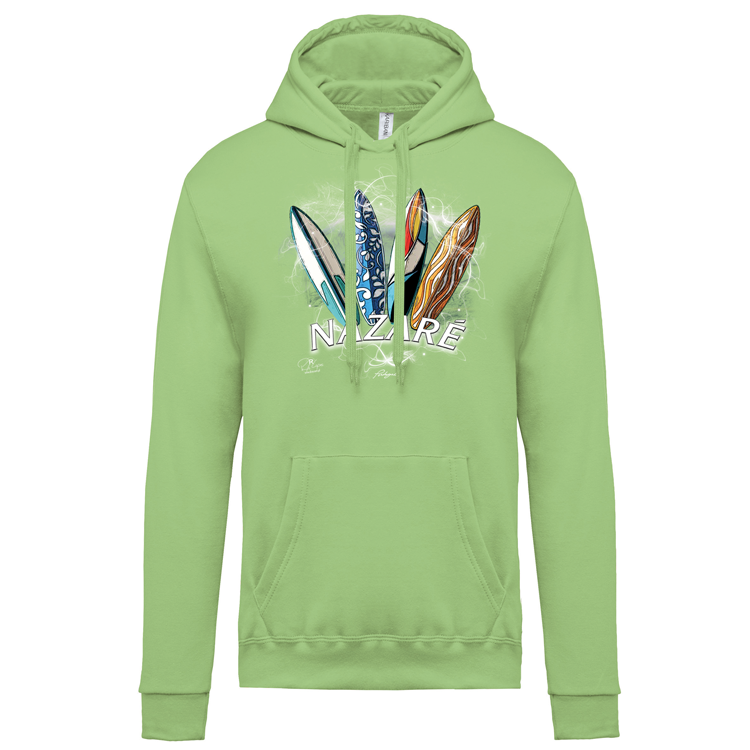 Sweatshirt Kariban com Capuz Surfboards Nazaré