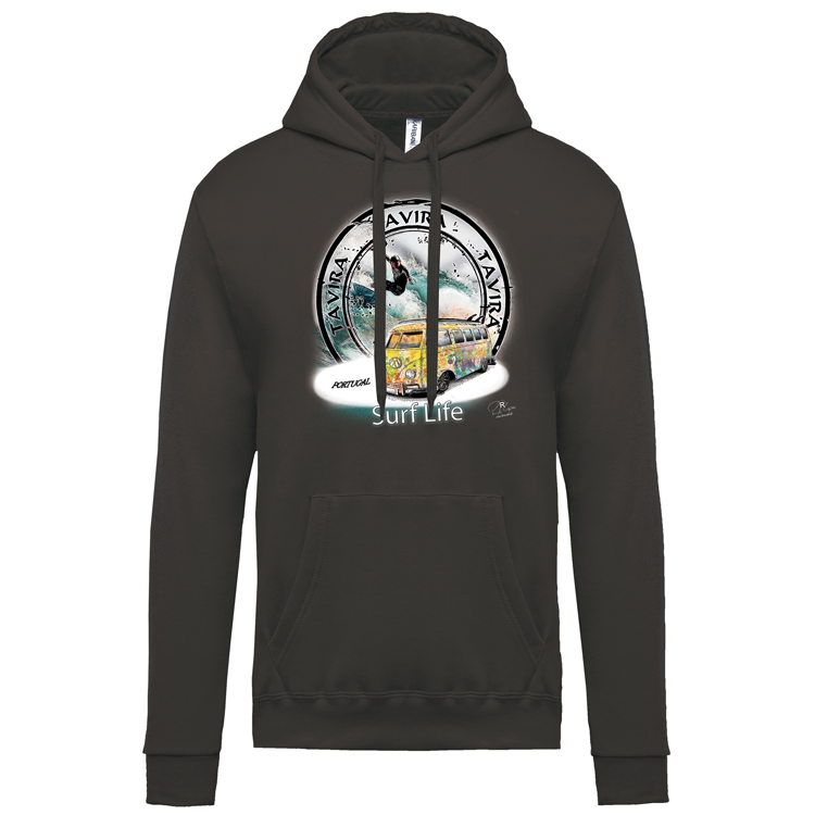 Sweatshirt Kariban com Capuz Surf Life Tavira