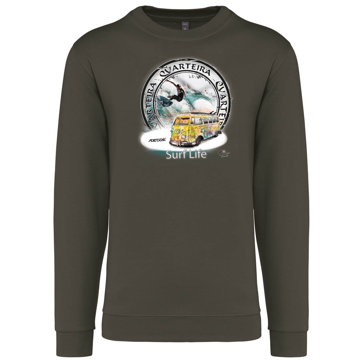Sweatshirt Kariban sem Capuz Surf Life Quarteira