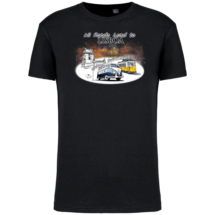 T-Shirt Algodão Biológico All Roads Lead to Lisboa