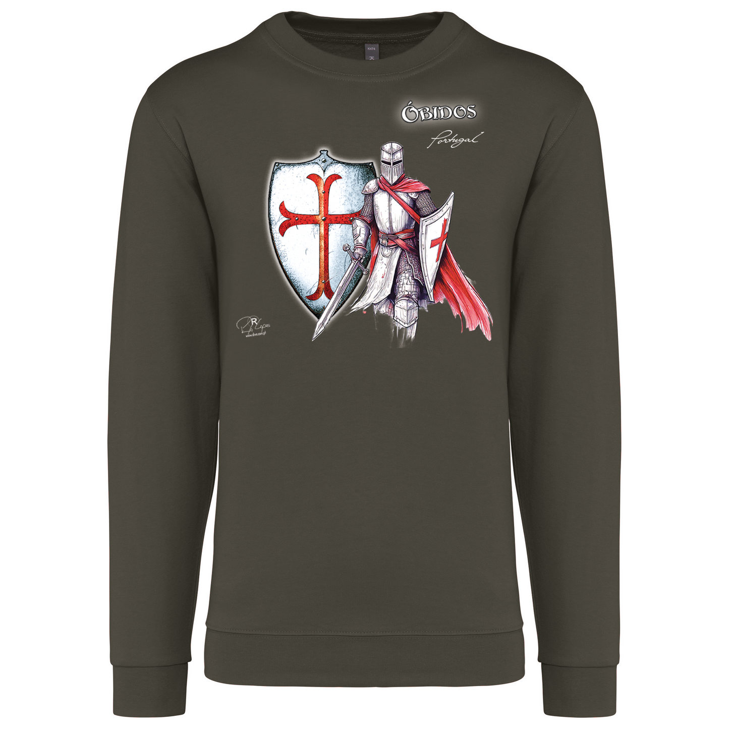 Sweatshirt Kariban sem Capuz Templário Óbidos