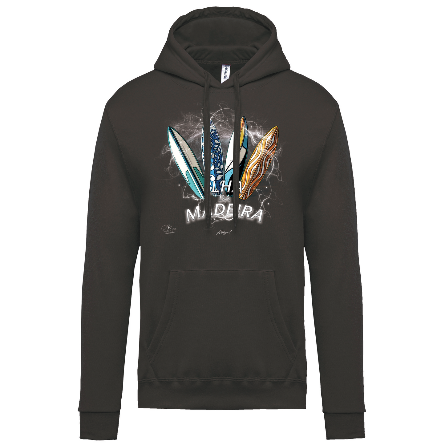Sweatshirt Kariban com Capuz Surfboards Ilha da Madeira