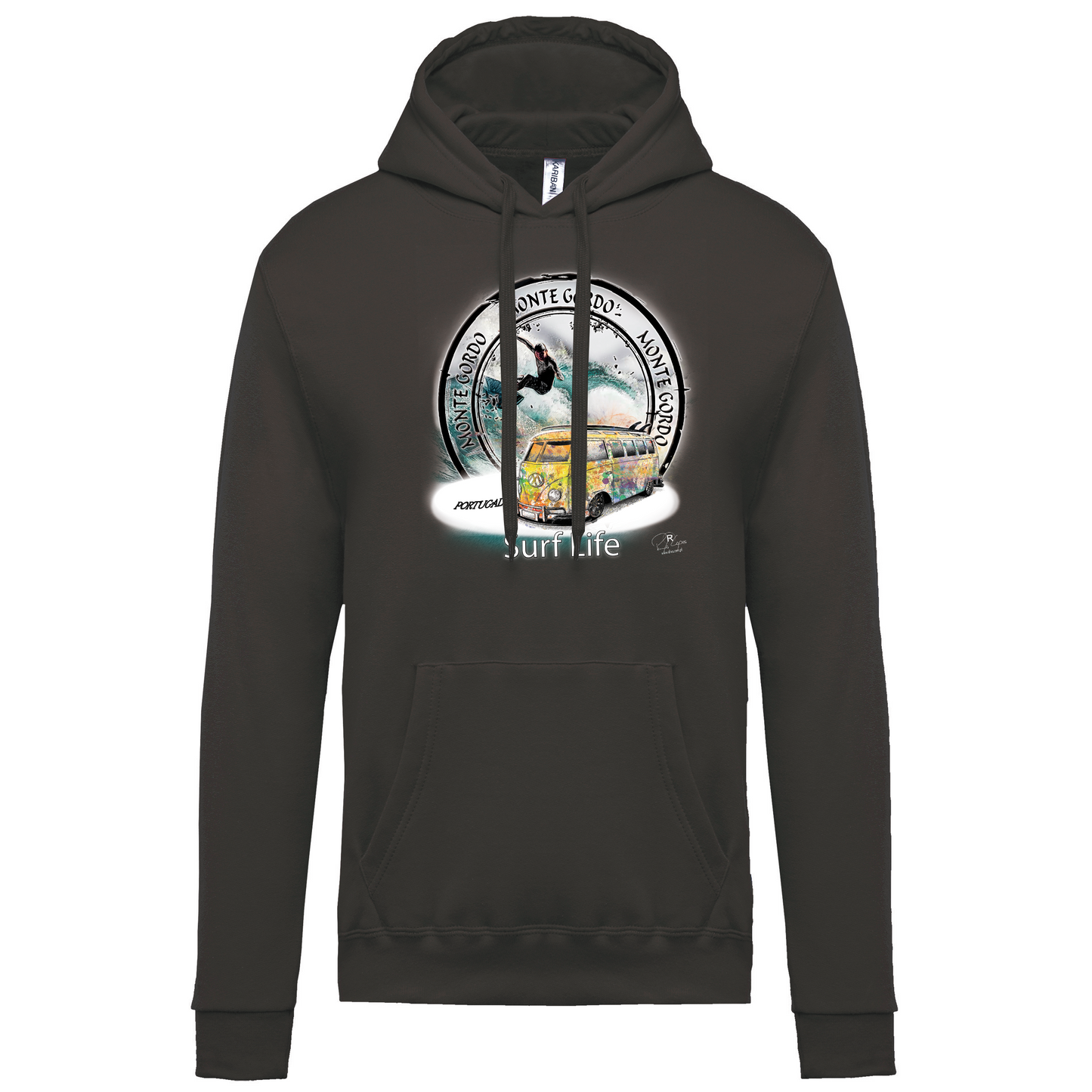 Sweatshirt Kariban com Capuz Surf Life Monte Gordo