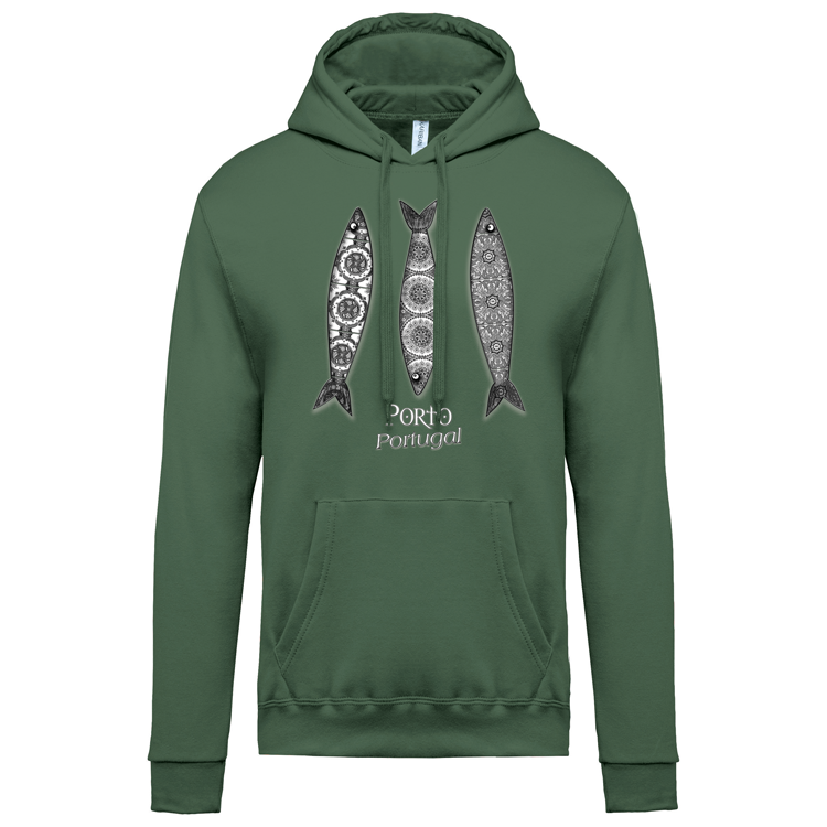Sweatshirt Kariban com Capuz 3 Sardinhas Porto