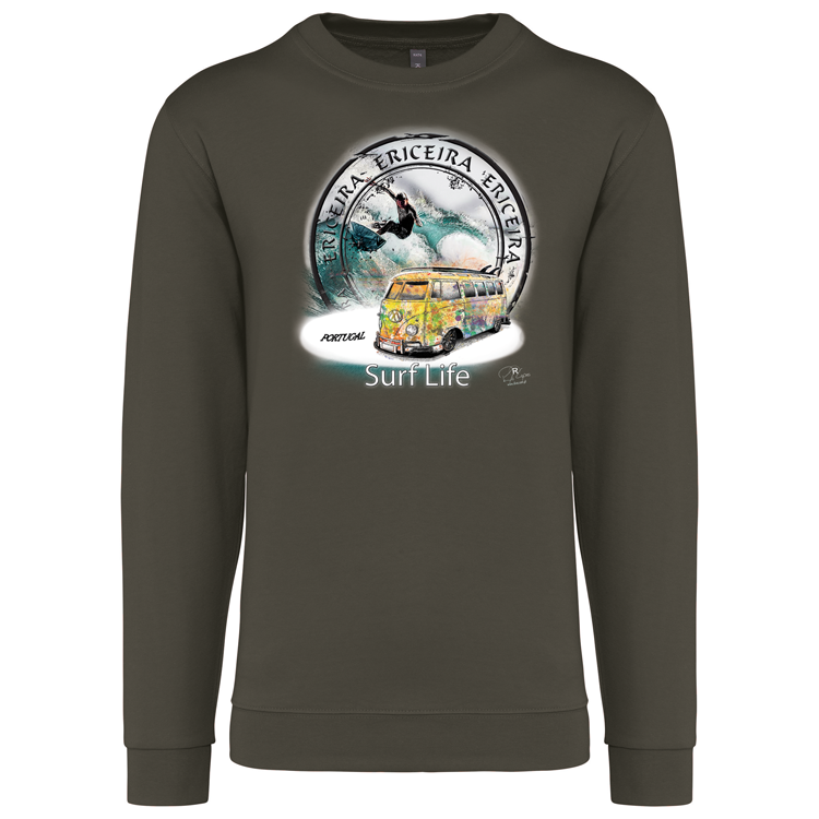 Sweatshirt Kariban sem Capuz Surf Life Ericeira