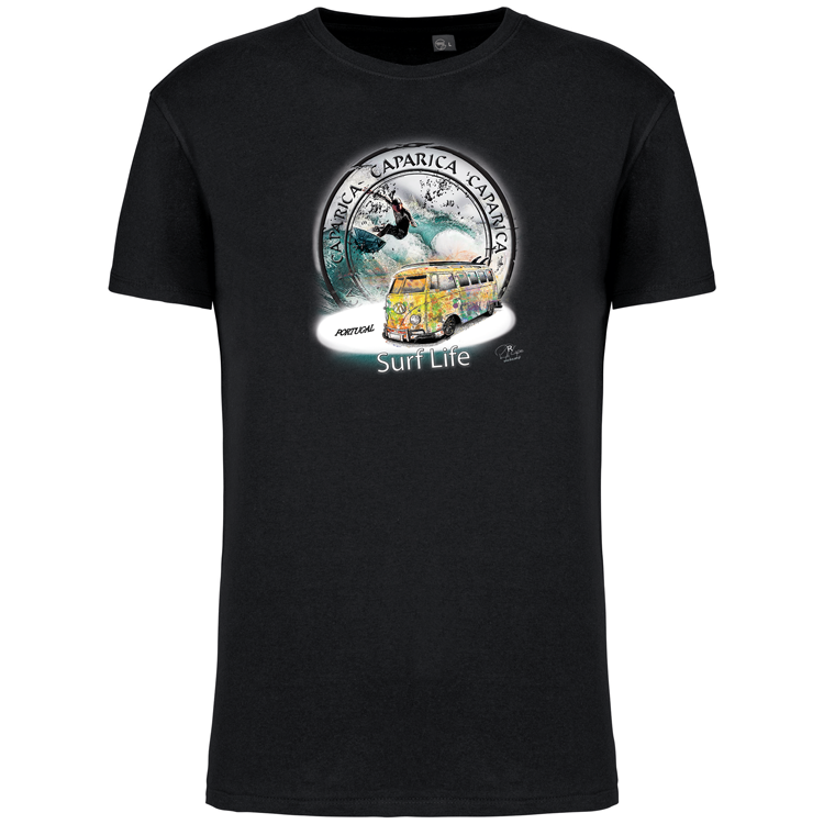 T-Shirt Algodão Biológico Surf Life Caparica