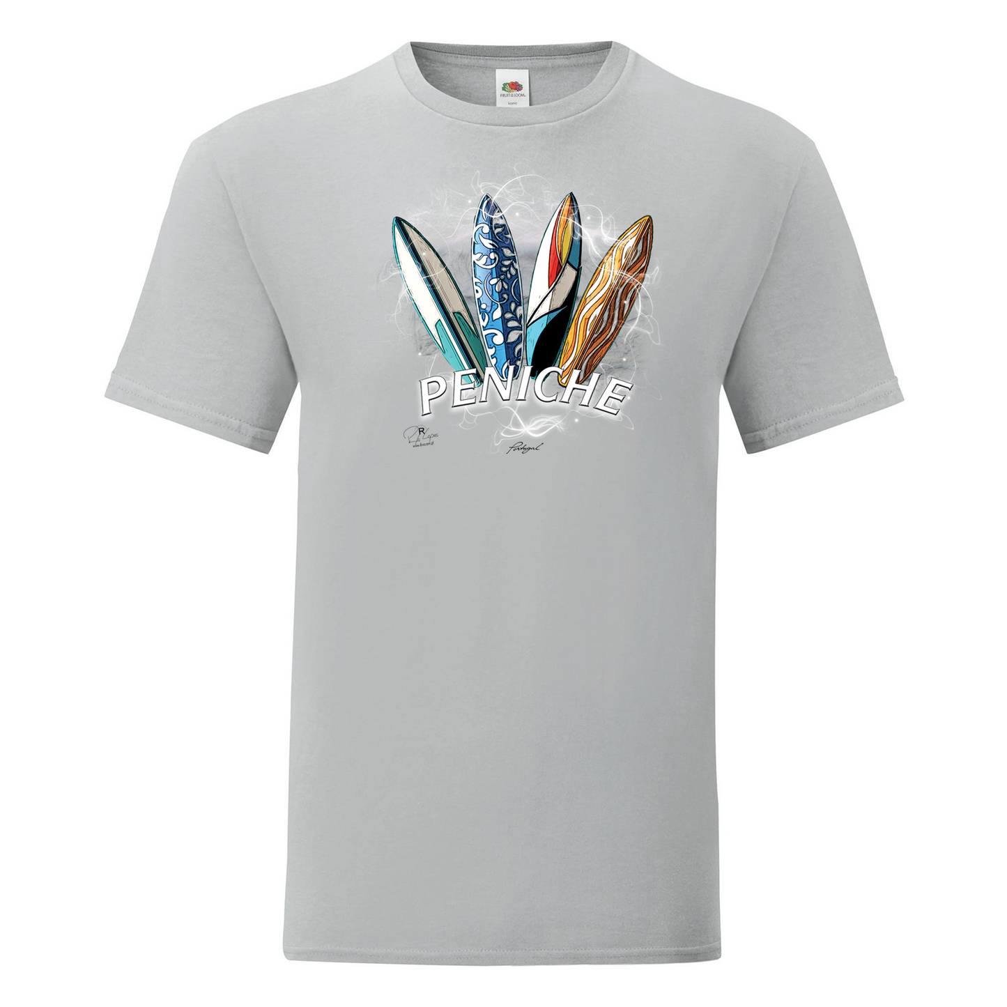 T-shirt Fruit of the Loom, Iconic, 150g, Surfboards Peniche