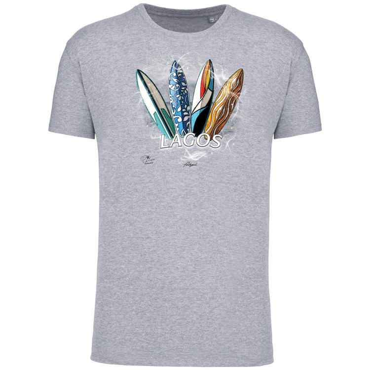T-Shirt Algodão Biológico Surfboards Lagos