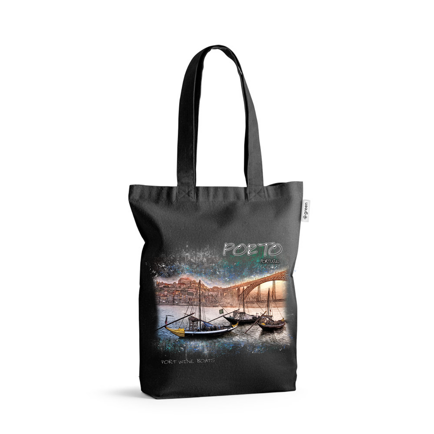 Sacos de Algodão Ecológico 220g Porto Wine Boats