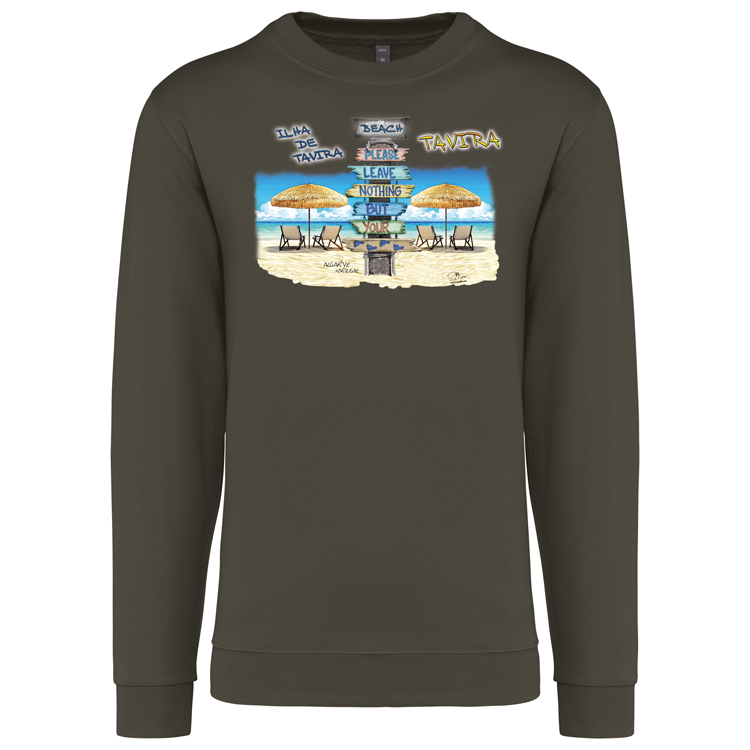 Sweatshirt Kariban sem Capuz Pegadas Tavira