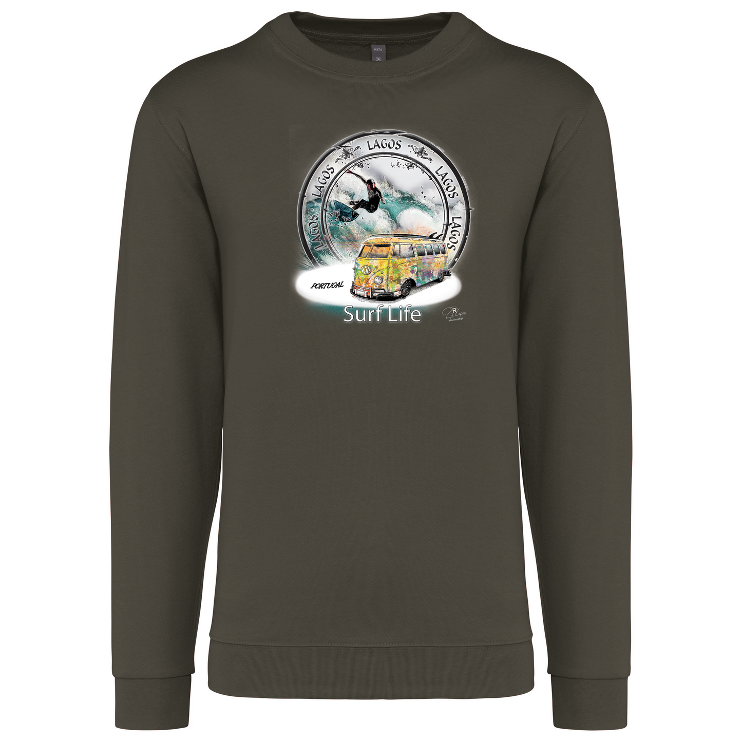 Sweatshirt Kariban sem Capuz Surf Life Lagos