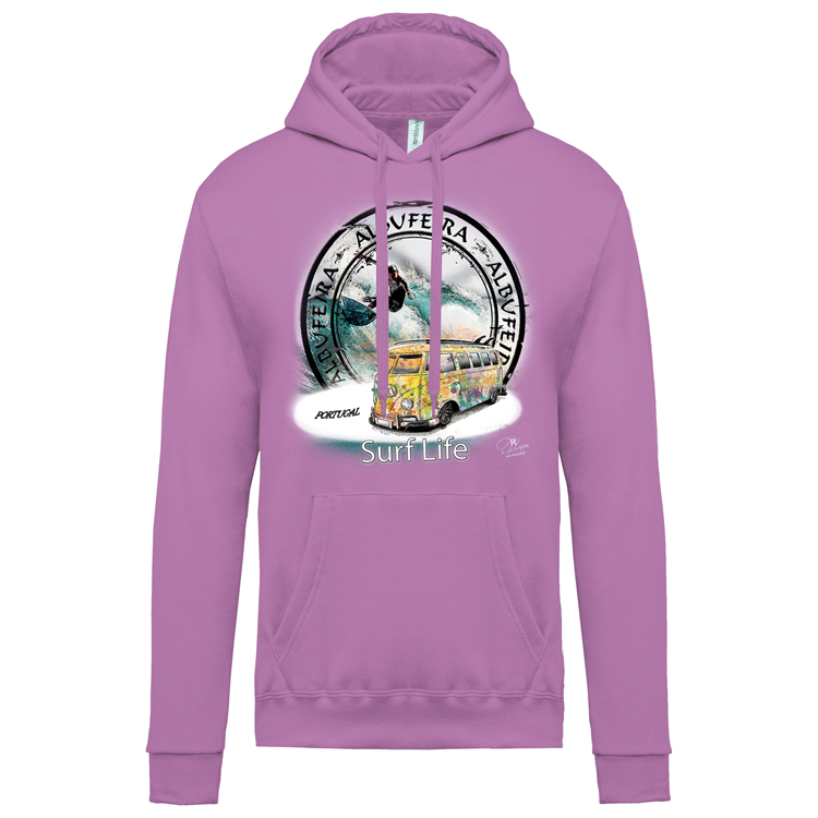 Sweatshirt Kariban com Capuz Surf Life Albufeira