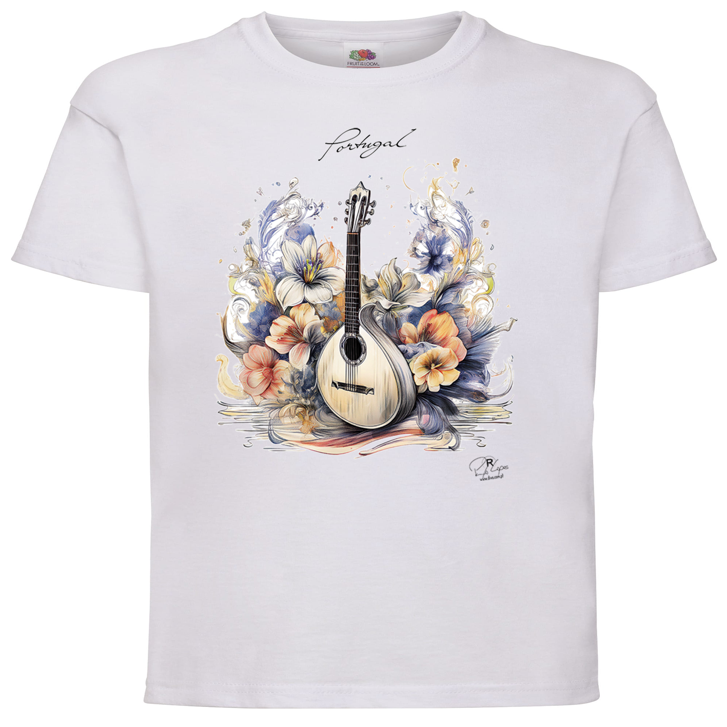 T-shirt Fruit of the Loom Kids Guitarra Portuguesa