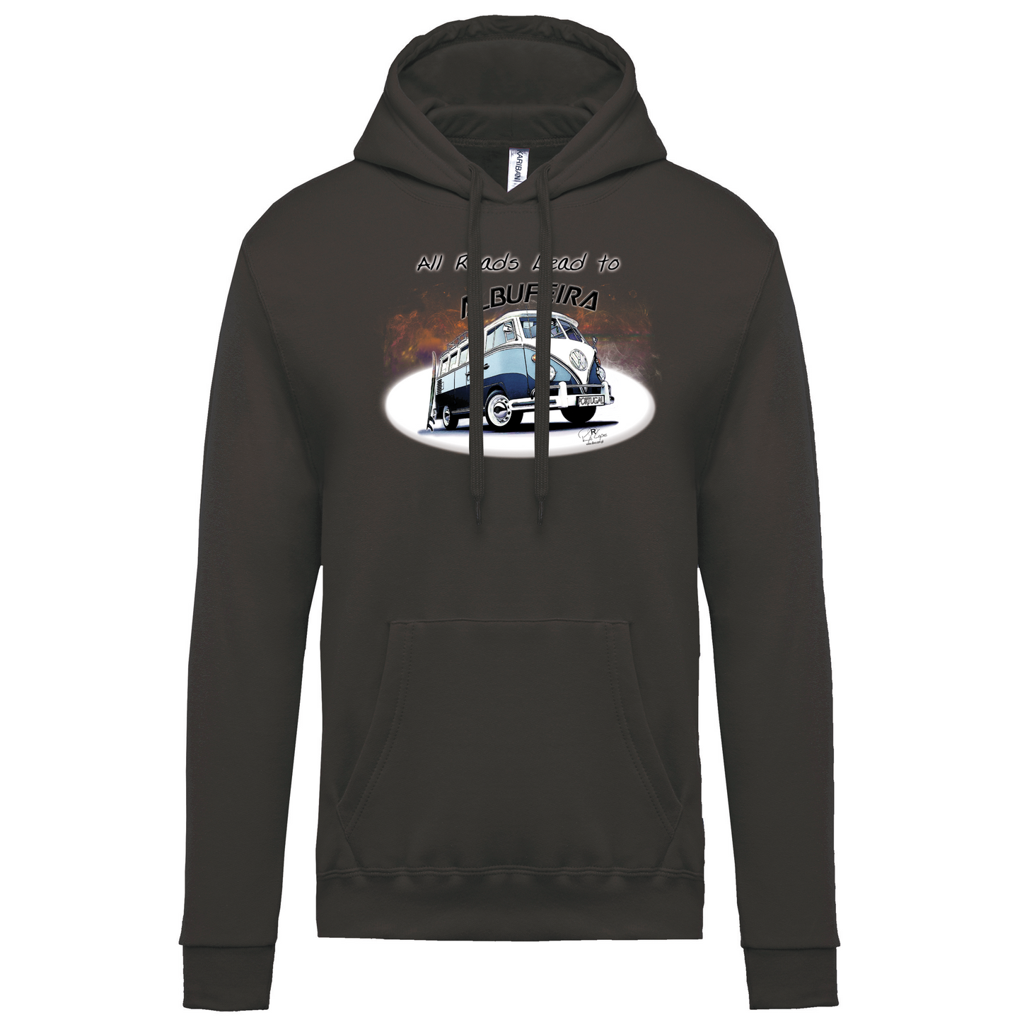 Sweatshirt Kariban com Capuz All Roads Lead to Albufeira
