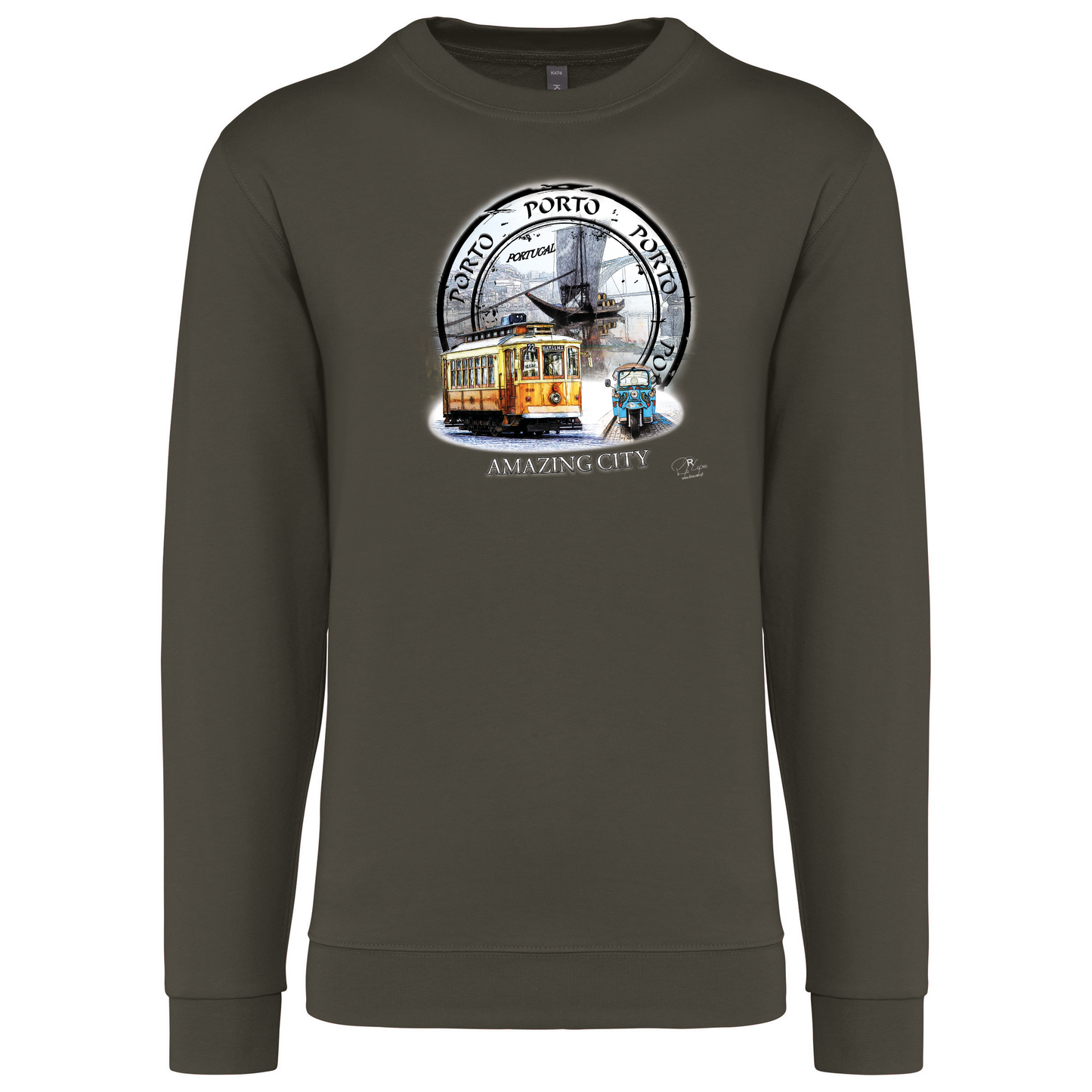 Sweatshirt Kariban sem Capuz Amazing City Porto