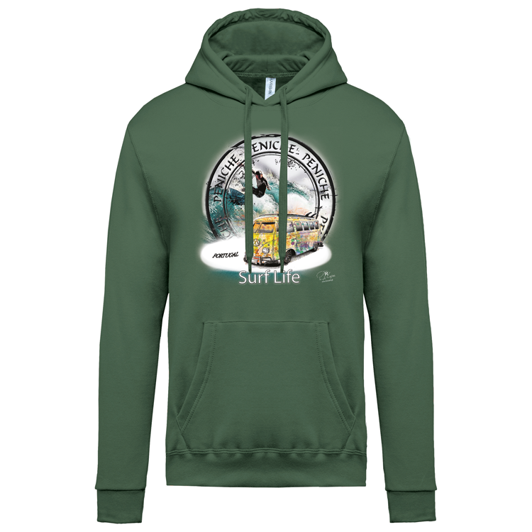 Sweatshirt Kariban com Capuz Surf Life Peniche