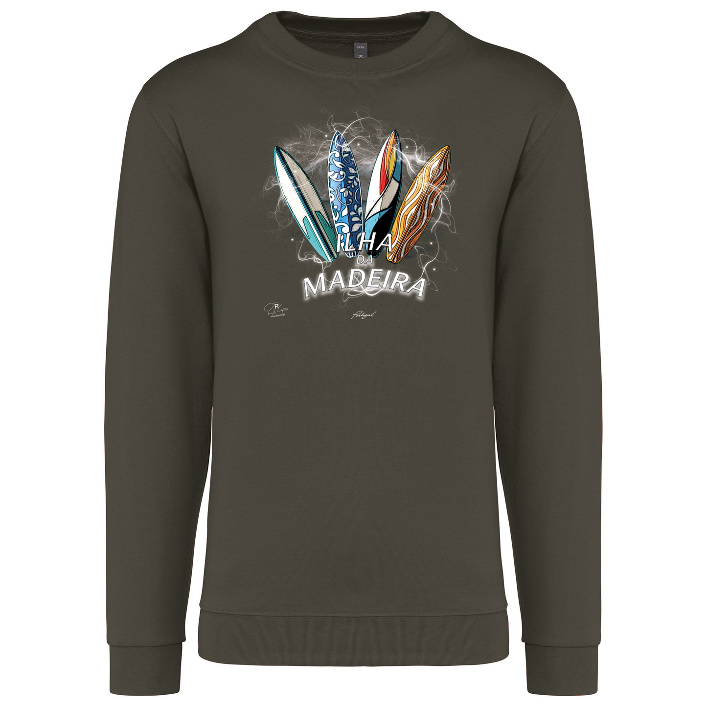 Sweatshirt Kariban sem Capuz Surfboards Ilha da Madeira