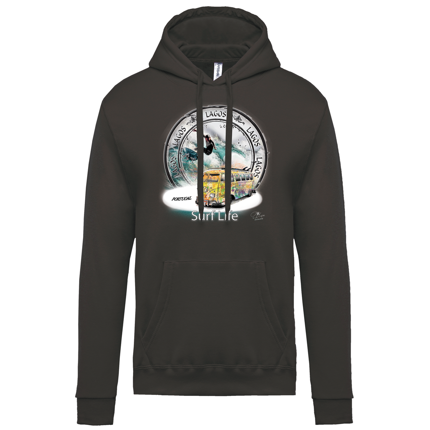 Sweatshirt Kariban com Capuz Surf Life Lagos