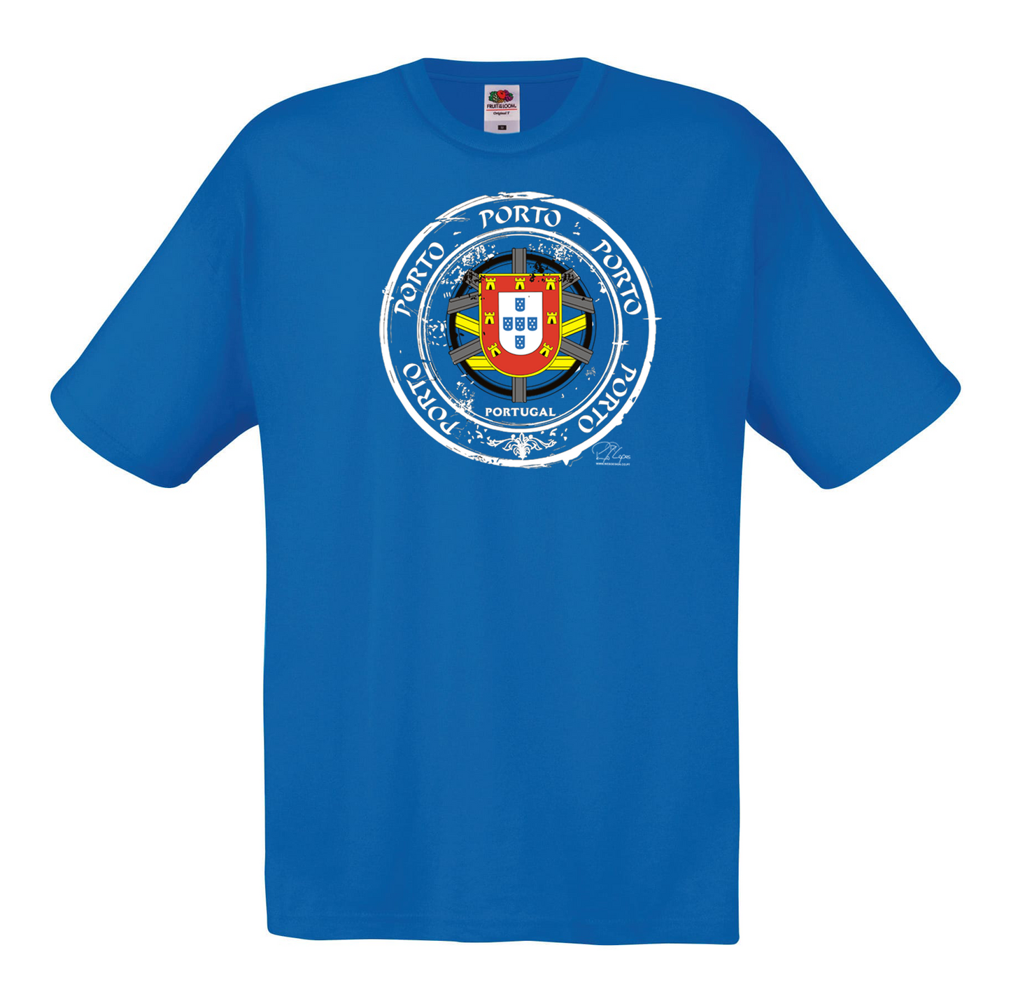 T-shirt Fruit of the Loom, Original 145g, Selo Escudo Porto