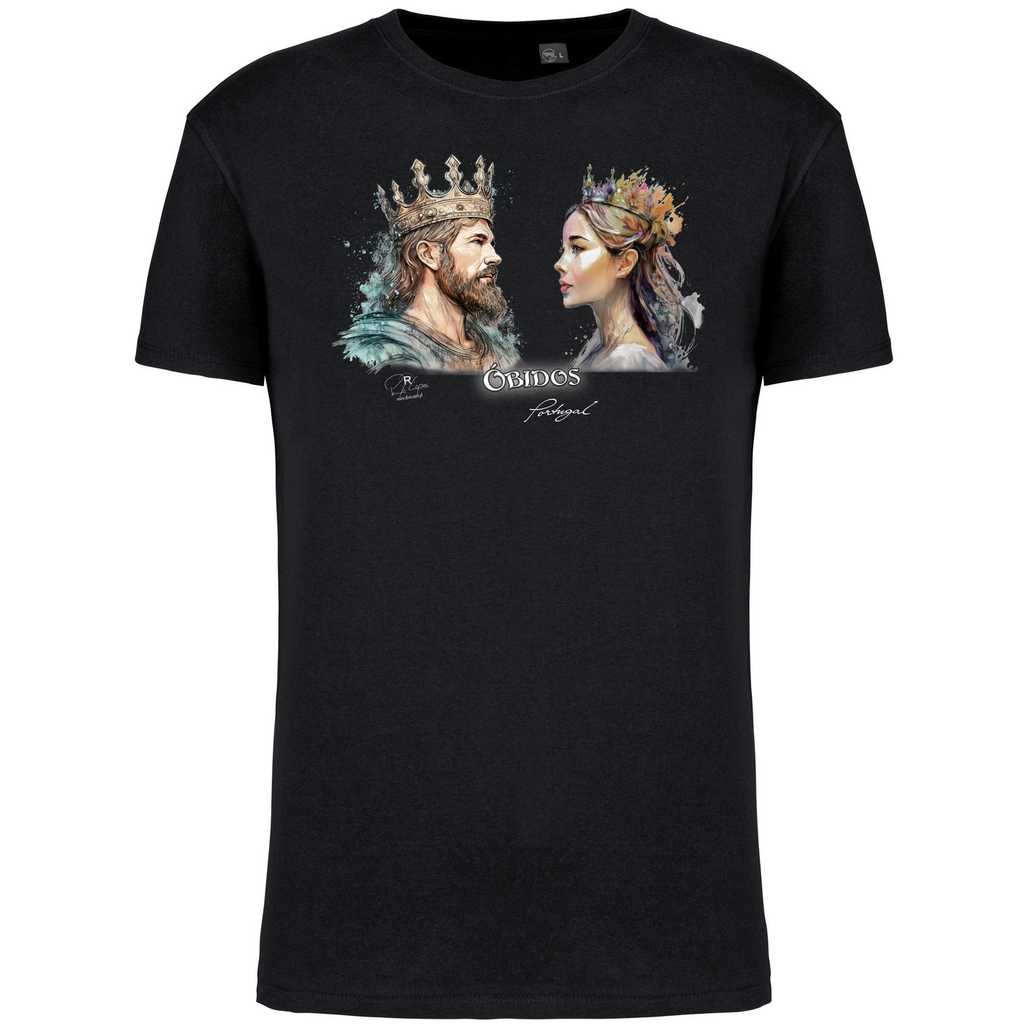 T-Shirt Algodão Biológico King and Queen Óbidos