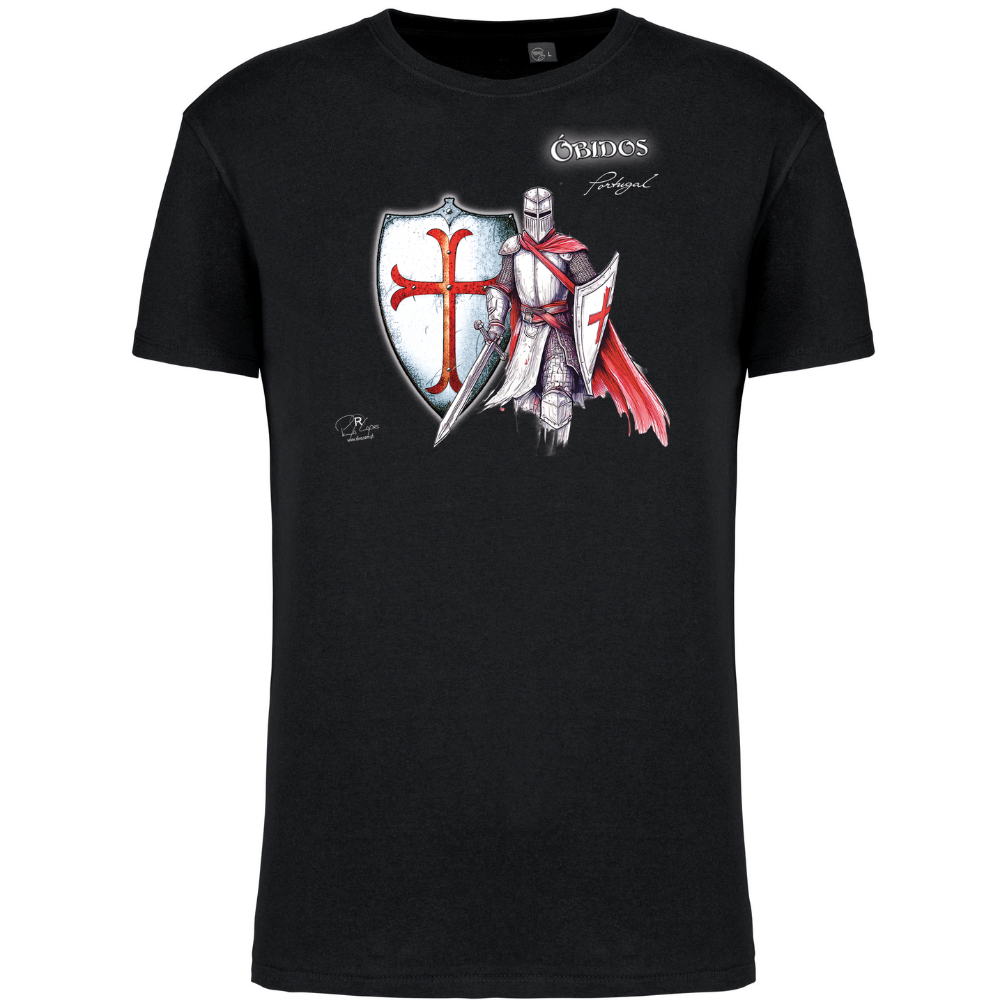 T-Shirt Algodão Biológico Templário Óbidos