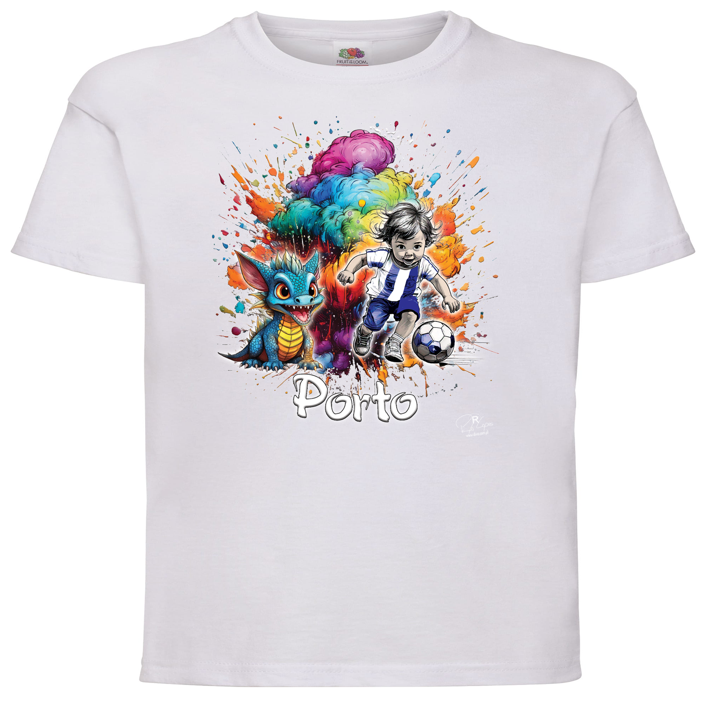 T-shirt Fruit of the Loom Kids 10 Porto
