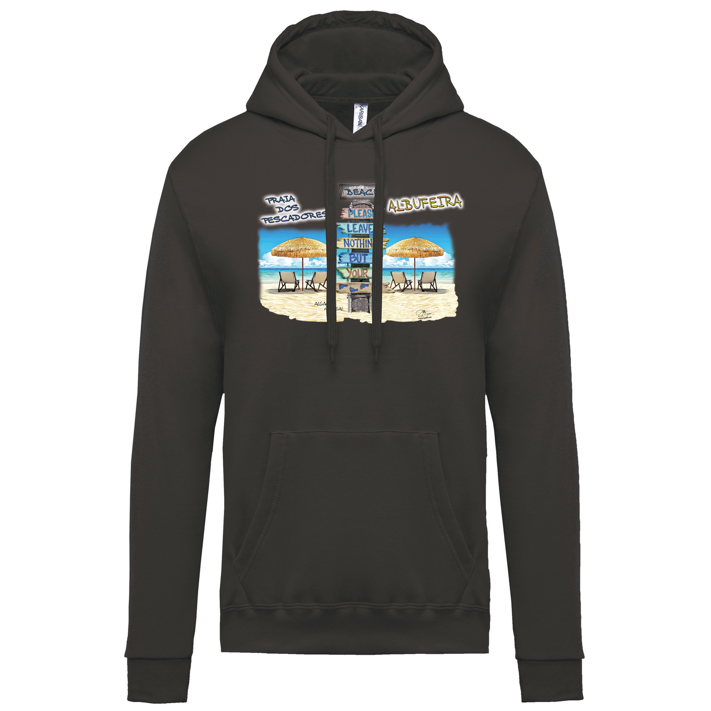 Sweatshirt Kariban com Capuz Pegadas Albufeira