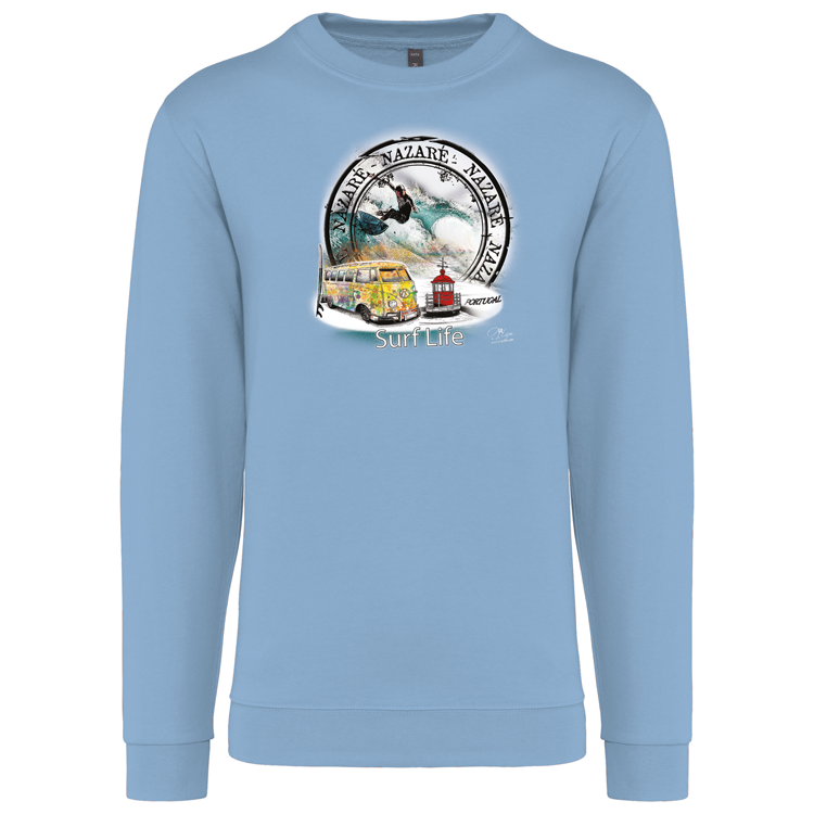Sweatshirt Kariban sem Capuz Surf Life Nazaré