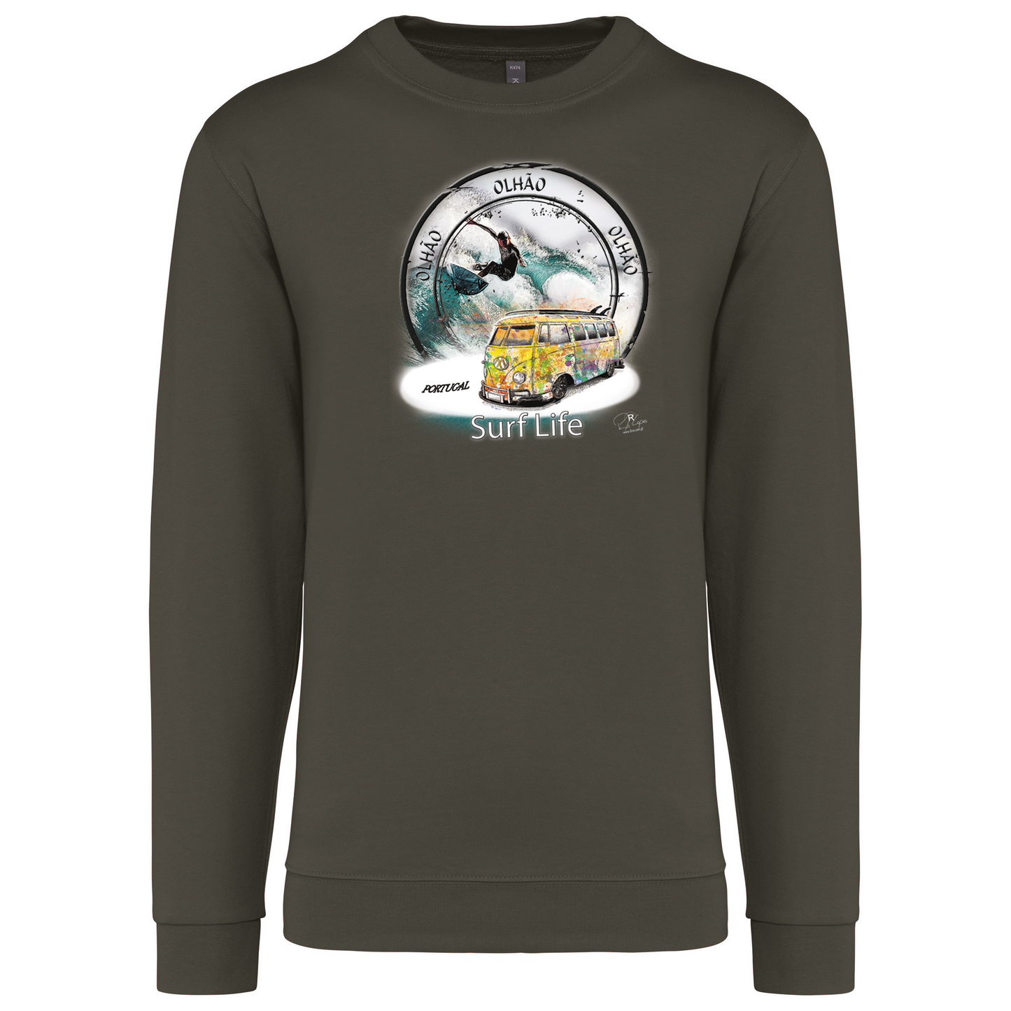 Sweatshirt Kariban sem Capuz Surf Life Olhão