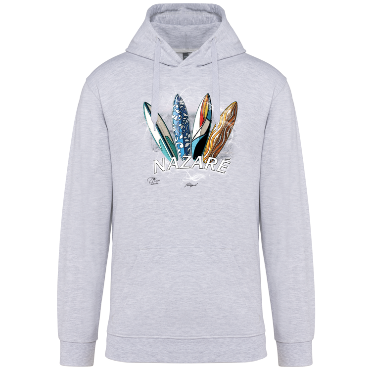 Sweatshirt Kariban com Capuz Surfboards Nazaré