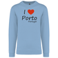 Sweatshirt Kariban sem Capuz I Love Porto