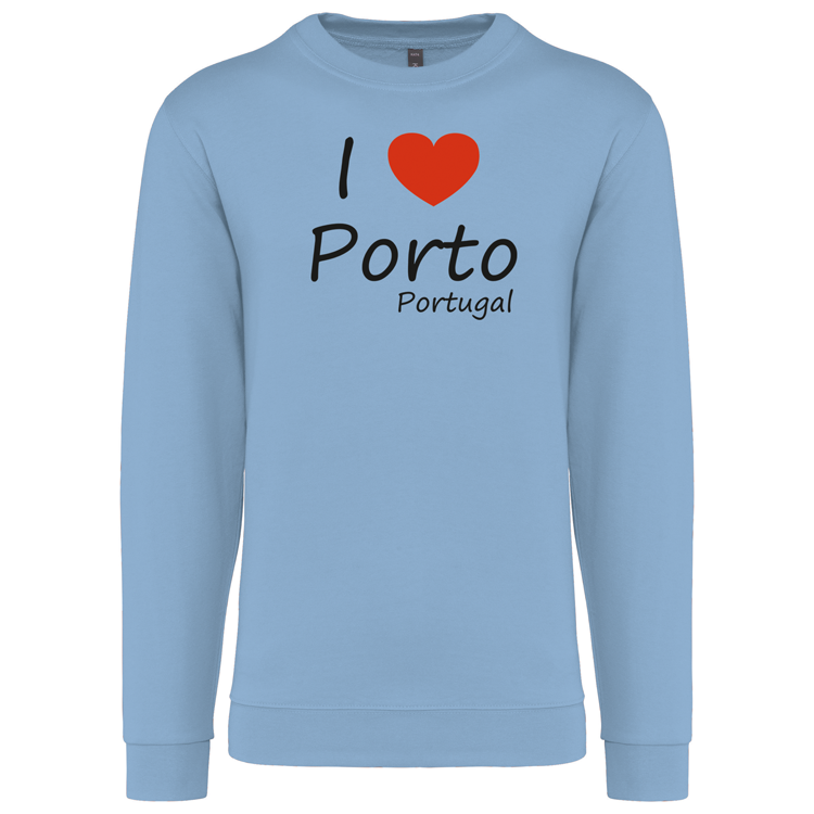 Sweatshirt Kariban sem Capuz I Love Porto