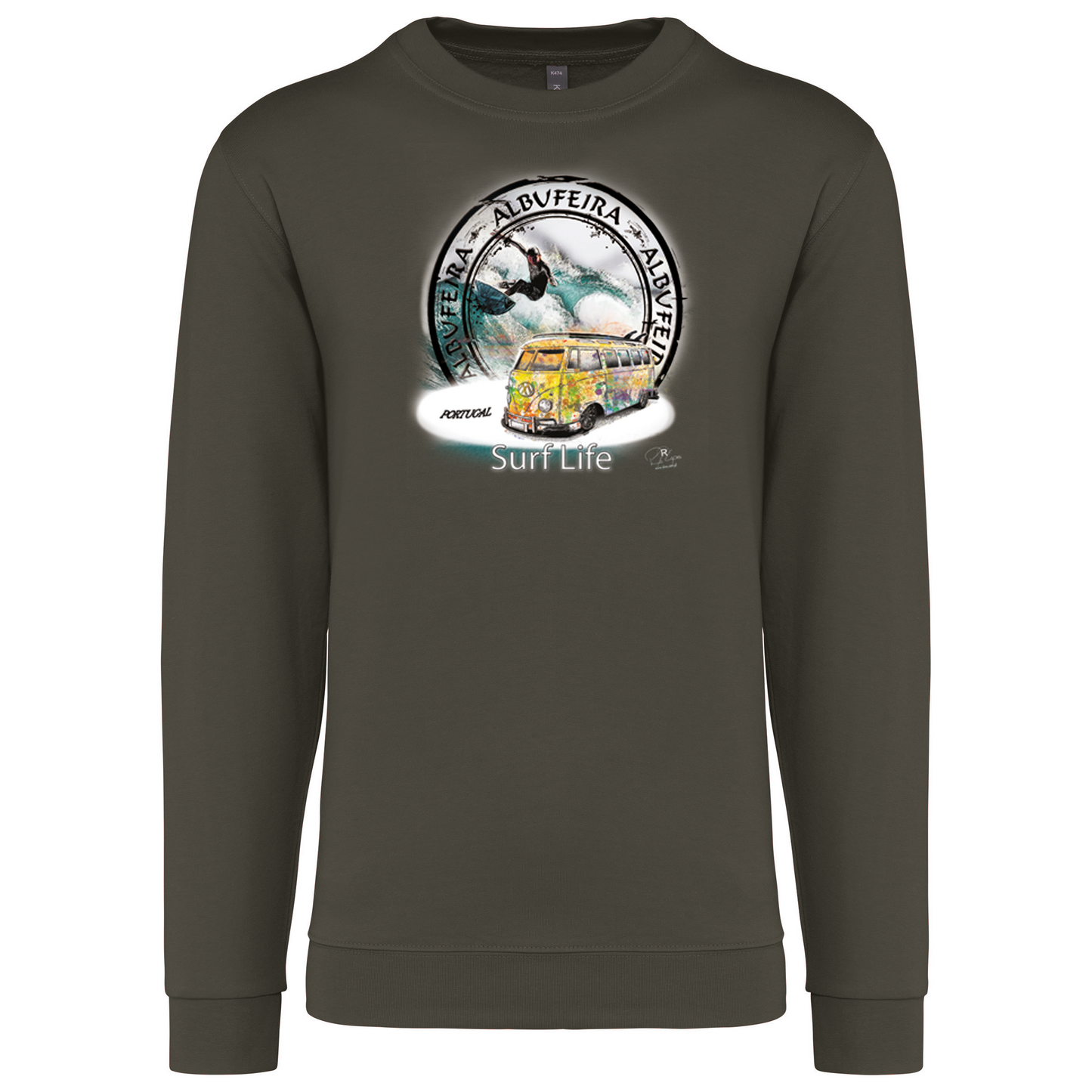 Sweatshirt Kariban sem Capuz Surf Life Albufeira