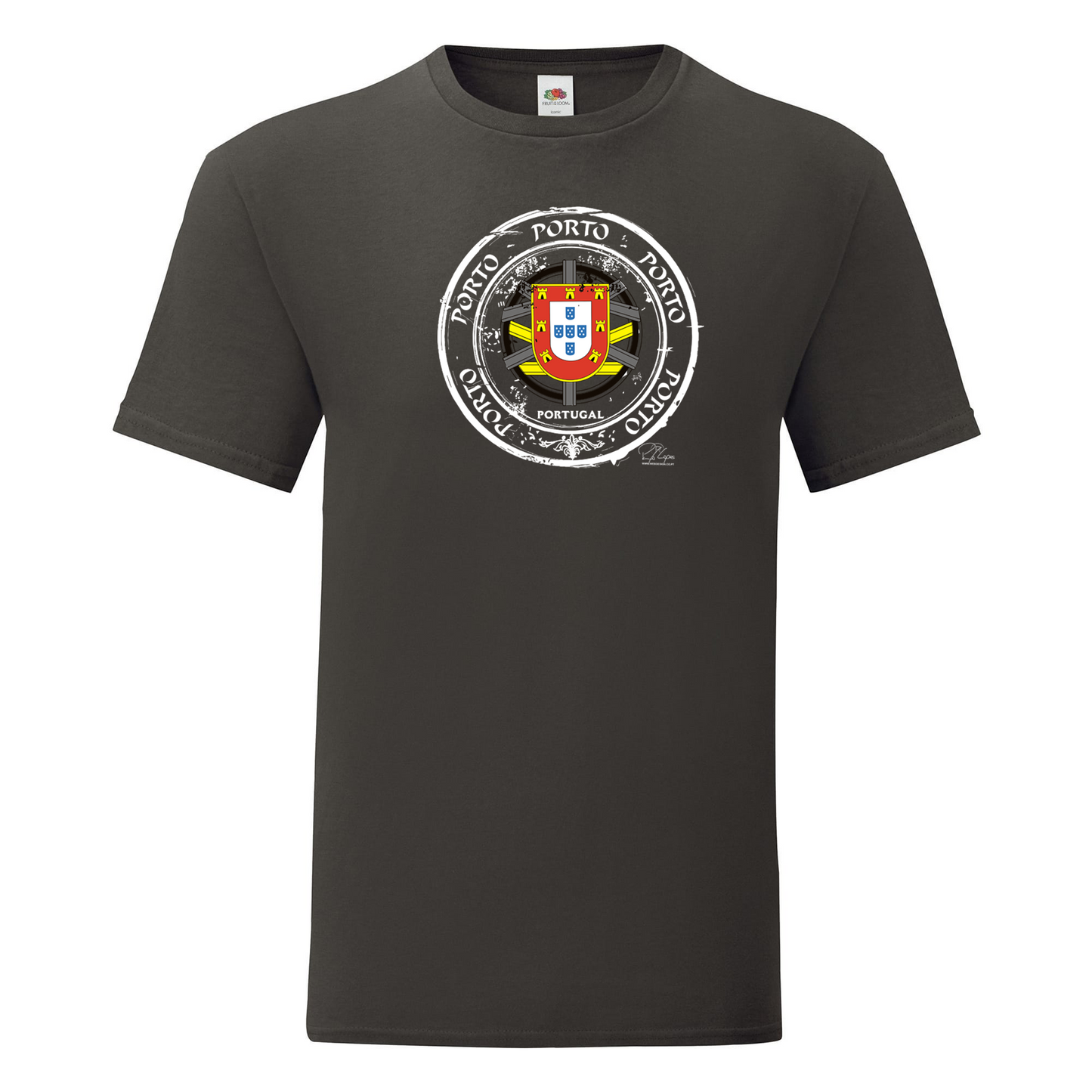 T-shirt Fruit of the Loom, Iconic, 150g, Selo Escudo Porto