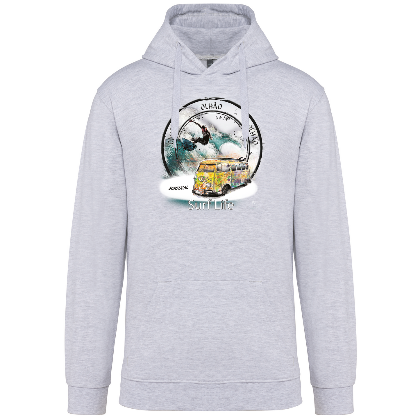 Sweatshirt Kariban com Capuz Surf Life Olhão