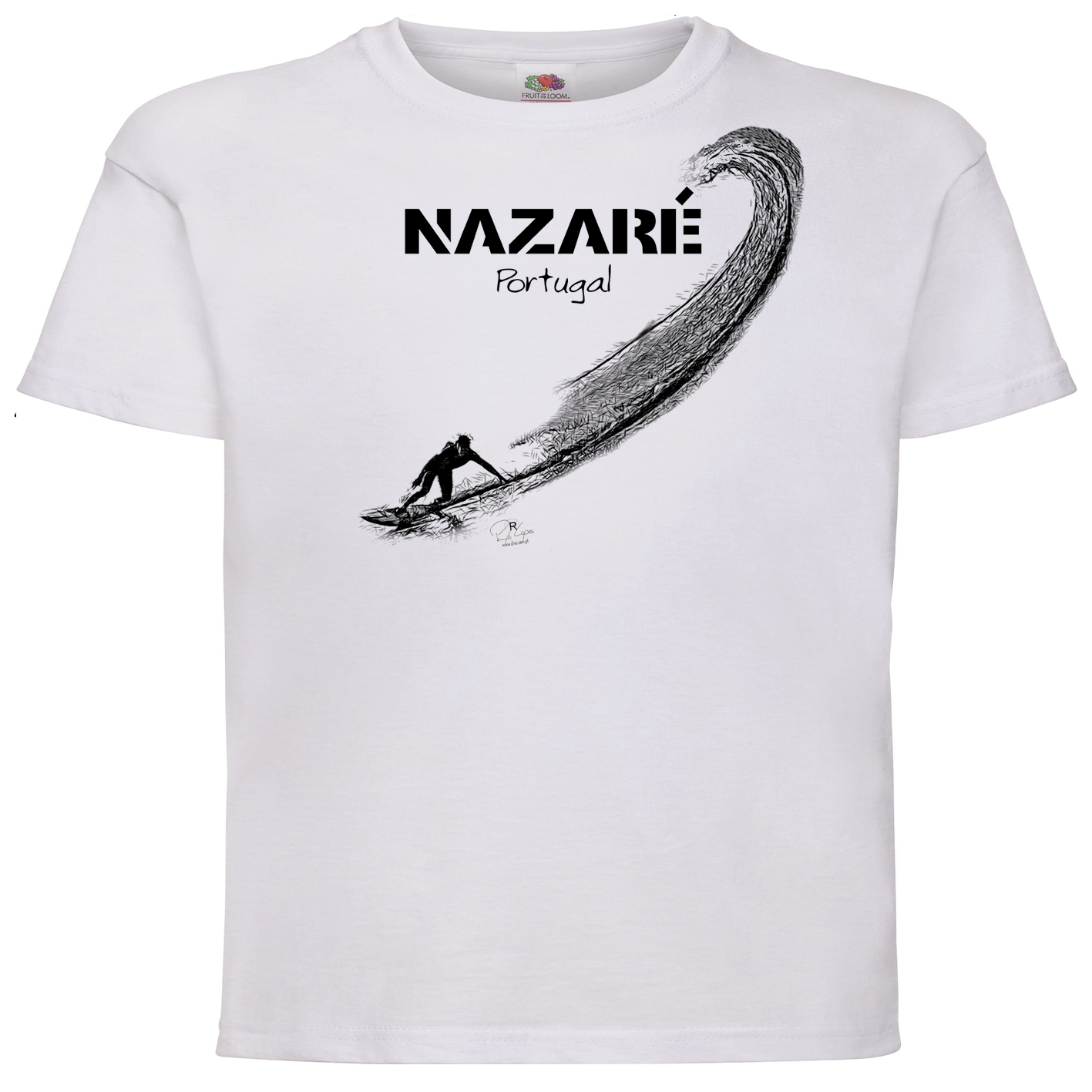T-shirt Fruit of the Loom Kids Surf Nazaré