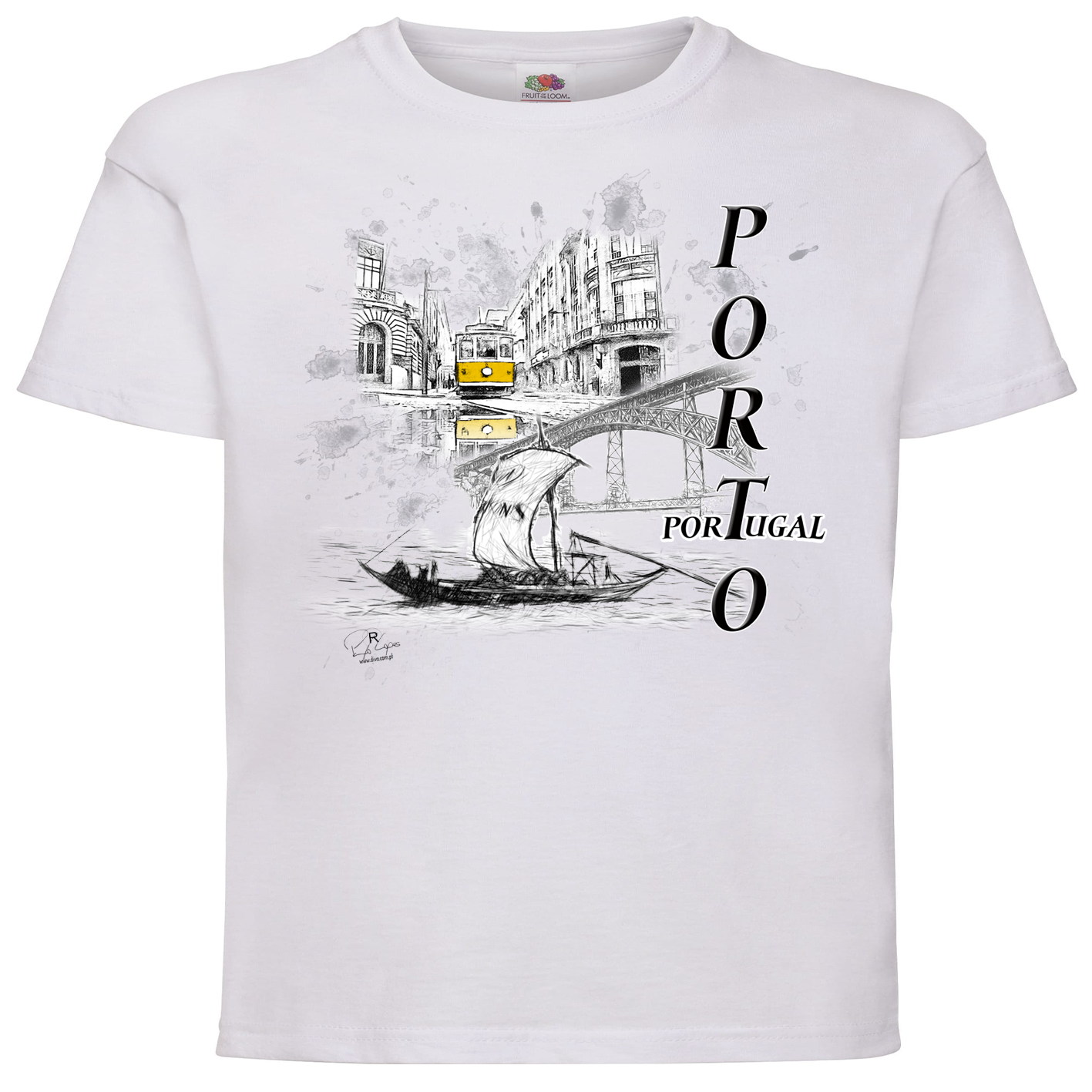 T-shirt Fruit of the Loom Kids Espelho 2