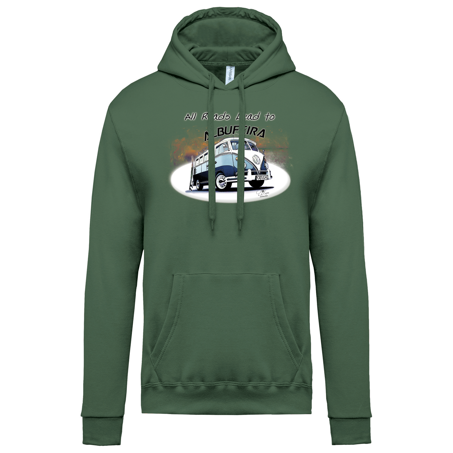 Sweatshirt Kariban com Capuz All Roads Lead to Albufeira