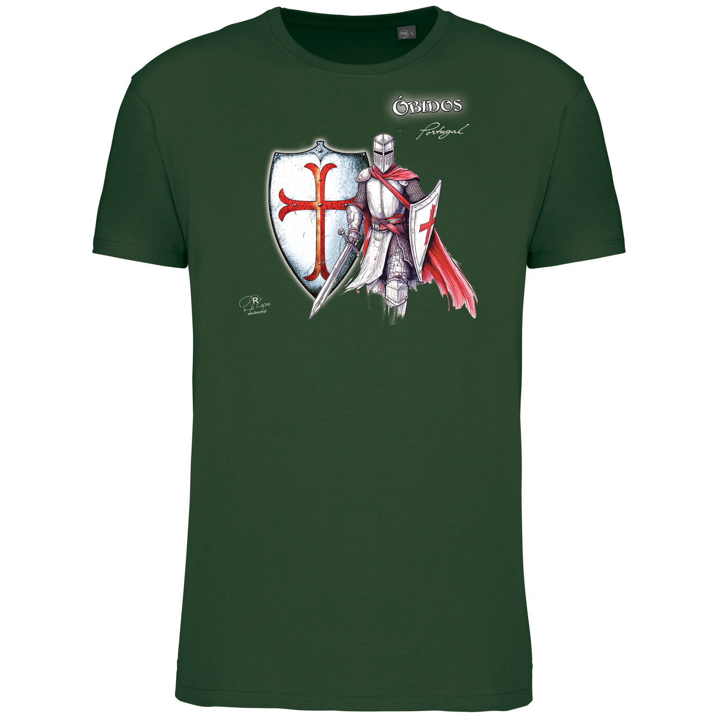 T-Shirt Algodão Biológico Templário Óbidos
