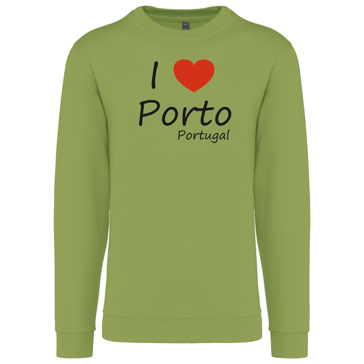 Sweatshirt Kariban sem Capuz I Love Porto