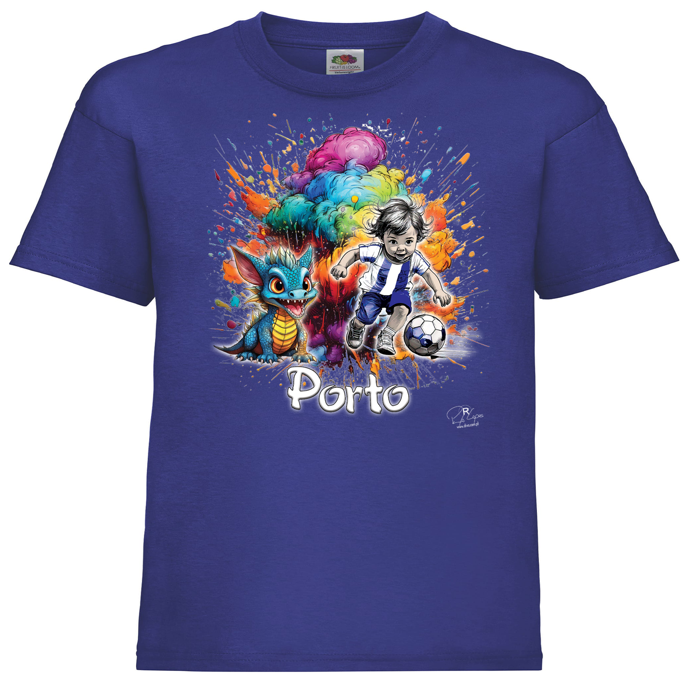 T-shirt Fruit of the Loom Kids 10 Porto
