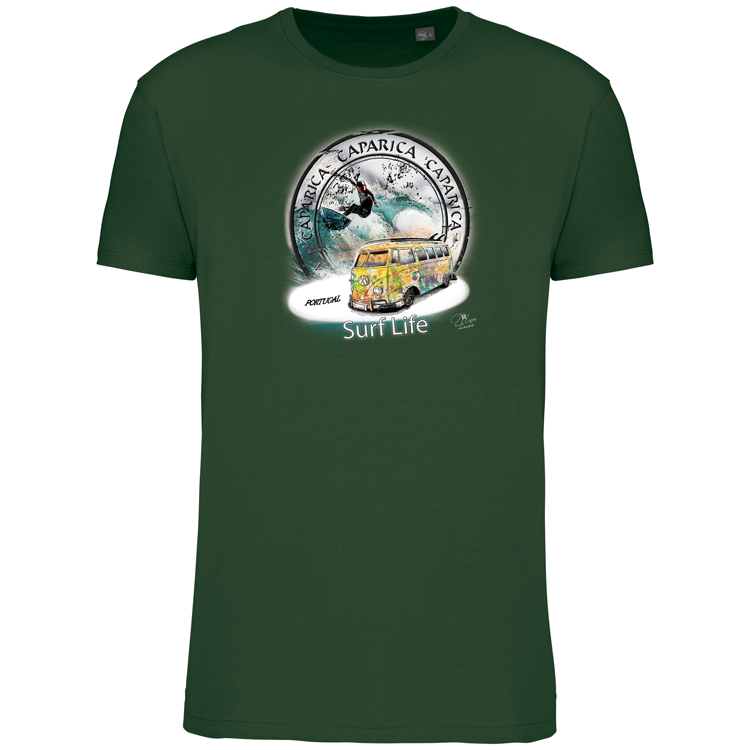 T-Shirt Algodão Biológico Surf Life Caparica